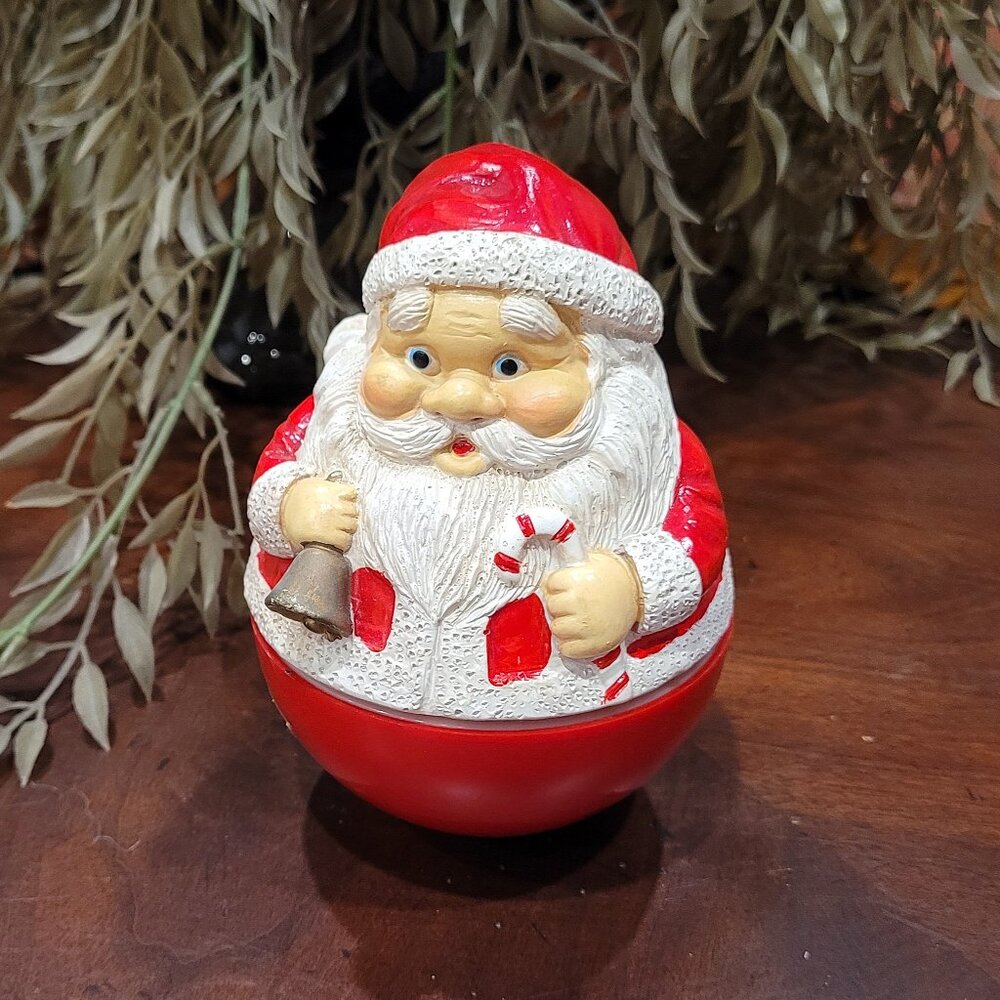 Vintage 1980's Musical ROLY POLY Santa By Samaco Plays Jingle Bells
